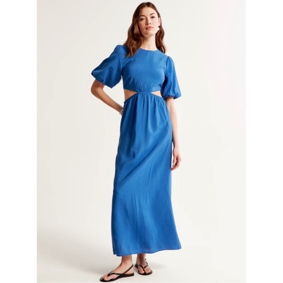 ABERCROMBIE & FITCH COASTAL BLUE dress with cut out! Gorgeous’ new ! XL - Picture 1 of 4